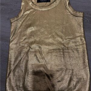 AKIRA Metallic Gold Top